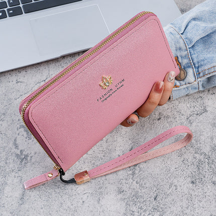 Factory wholesale new wallet women's zipper long Korean style mobile phone bag large capacity Fashion Coin Purse handbag
