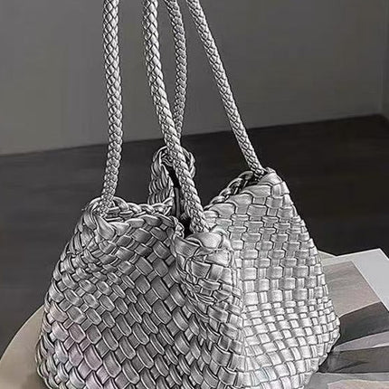 PU Woven Bucket Bag / Sac Seau Tressé PU