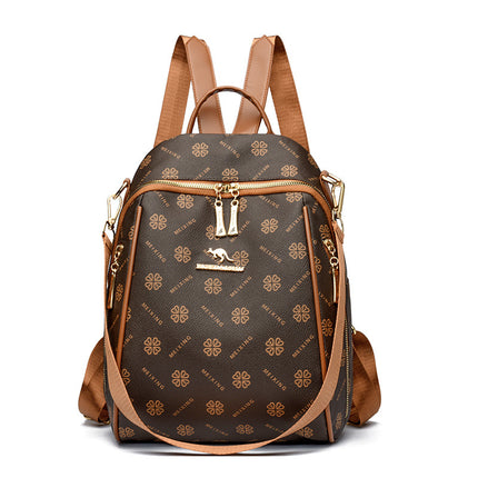Backpack Women's 2024 New Arrival Letter Printed Korean-Style Light Fashionable All-Match Large Capacity Casual Women's Bag Student Bag