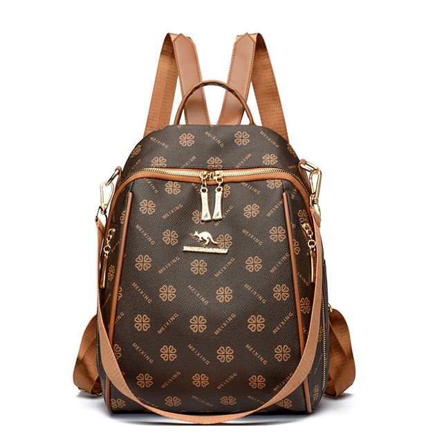 Backpack Women's 2024 New Arrival Letter Printed Korean-Style Light Fashionable All-Match Large Capacity Casual Women's Bag Student Bag