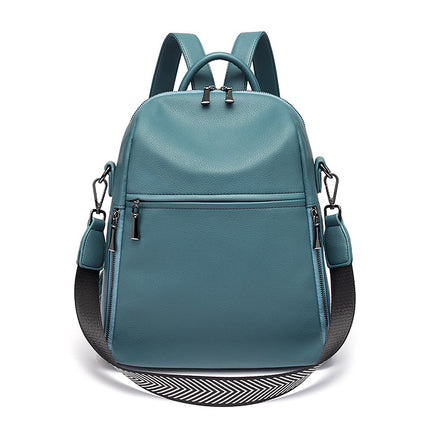Genuine Leather Backpack for Women 2025 New Model Large Capacity Student School Bag with Multiple Pockets Urban Simple Versatile