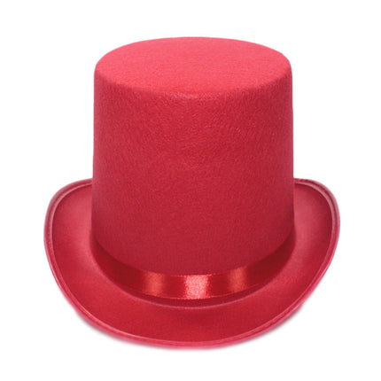British Retro Gentleman Hat Black High Top Jazz Hat Stage Magic Hat Kidsren's Performance Hat Fashion High Top Hat