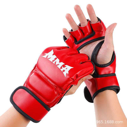 Boxing Supplies Half-Finger Boxing Gloves in Stock Wholesale Professional Boxing Gloves Fighting Sanda Fighting Sandbag Gloves