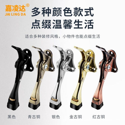 Zinc alloy door locator casual stop pedal door top rubber movable stop pendulum door stop door touch door stop Horseshoe