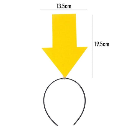Creative headband arrow question mark symbol headband concert photo artifact fun funny headband conspicuous headband