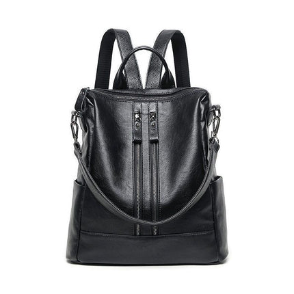 [Soft leather texture] Guangzhou bag backpack women's 2025 new Korean-style large-capacity college-style mummy backpack