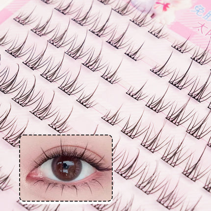 Sunflower Glue-Free False Eyelashes, Natural and Realistic, Segmented Single-Cluster Lazy-Friendly Glue-Free Self-Adhesive No-Removal Eyelashes