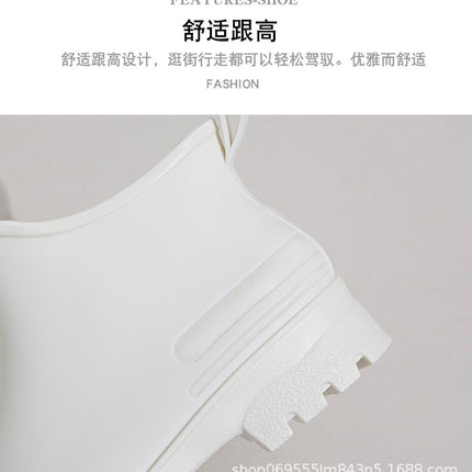 2026 Cross-Border Chelsea Short-Tube Water Shoes Rain Boots for Men and Women, Low-Top Rainproof Fashionable Water Boots for Women, Waterproof and Non-Slip