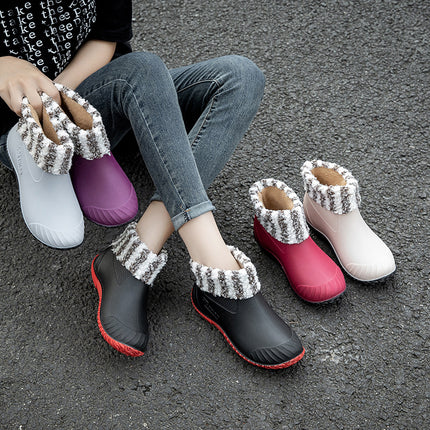 2026 Cross-Border Short-Tube Women's Outdoor Waterproof Rain Boots, Wear-Resistant Low-Top Rain Boots, Rubber Boots, Women's Water Shoes