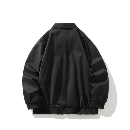 2025 Autumn and Winter New Men's Jacket Fashion Shirt Collar Fake Two-Piece Large Size Jacket Men's Trendy Handsome Jacket