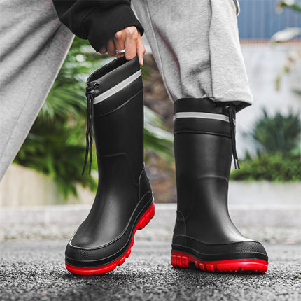 Cross-border rain boots men's new rain boots men's short rain boots non-slip kitchen fashion water shoes fishing rubber shoes