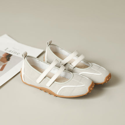 2026 New Niche Ballet-Style German Training Shoes with Double Straps, Sporty Mary Jane Women's Flat Shoes