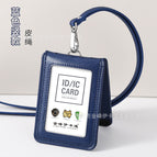 Blue vertical leather cord
