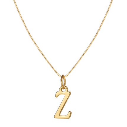 Cross-border Amazon Hot Sale Simple Stainless Steel Letter Pendant Necklace Women Alloy Box Chain 26 Letter Clavicle Chain