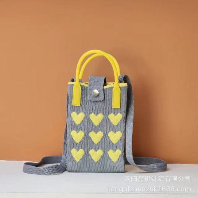 2025 New Amazon Hot Selling Woven Mobile Phone Bag Cross-Border Popular Small Square Bag Woven High-End Women's Cross-Body
