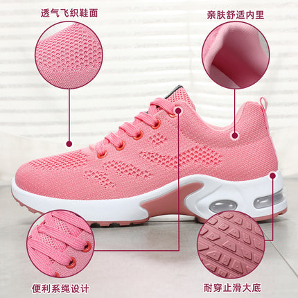 Women's Shoes, New Summer Style Mesh Air-Cushion Shoes, Lightweight Foreign Trade Cross-Border Running Shoes for Women, Soft-Soled Breathable Sports Shoes for Women