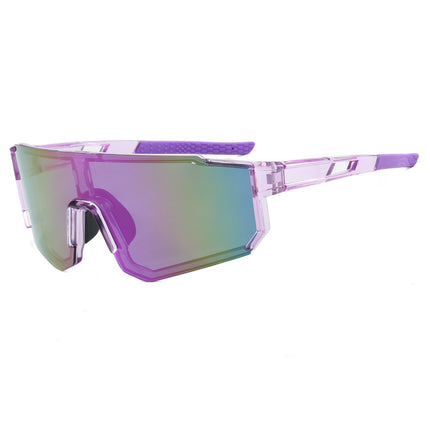 2024 New Outdoor Color-Changing Cycling Glasses for Men and Women One-Piece Large-Frame Sunglasses Bicycle Fashion Sports Sunglasses
