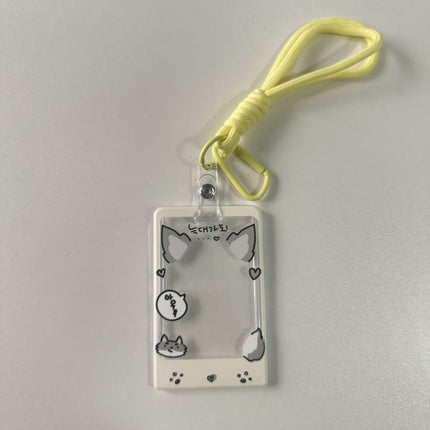Cute Transparent Card Case Instagram Style Star-chasing Campus Meal Card Protective Case with Lanyard Bus Subway Star Card Pendant