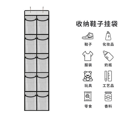 Cross-border Hot Sale 24-door Hanging Bag Storage Bag Storage Bag Shoes Storage Bag Multi-layer Grid Storage Hanging Bag