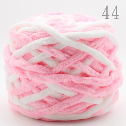 Factory wholesale 100g thick ice strip wool single-strand woven wool ball hook crochet slippers thread self-woven wool ball