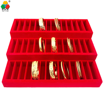 Live Broadcast Stage Leather Jade Jewelry Three-Layer Jewelry Rack Counter Jewelry and Toys Organizing Display Display Props Display Rack