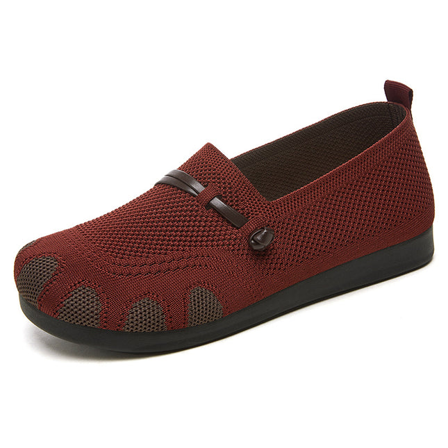 Women's Shoes 2026 New Style Single Shoes Temu Dropshipping Versatile Casual Shoes for Women with Wide Feet Slip-On Mom Shoes