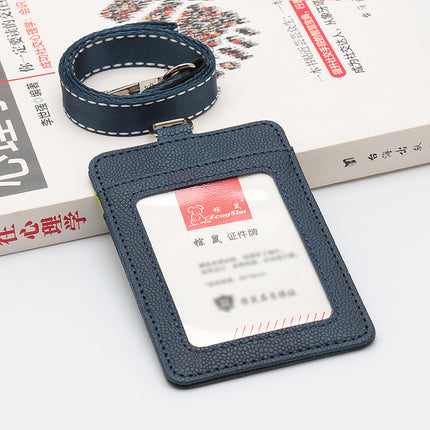 Color-Blocking Basketball Pattern Leather Work Id Card Holder Student Card Holder Business Badge Access Control Pu Lanyard Color-Blocking Wholesale Work Id Card