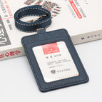 Dark blue + lanyard (contrast color work badge)