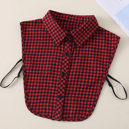 Winter Decorative Collar Women's Autumn and Winter All-match Shirt Collar Fake Collar Plaid Collar Point Collar Men's and Women's Casual Decorative Collar