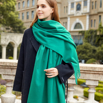 Couple Scarf Women's Winter High-End Wool Scarf Solid Color Versatile Men's Shawl Korean Cashmere Scarf Wholesale
