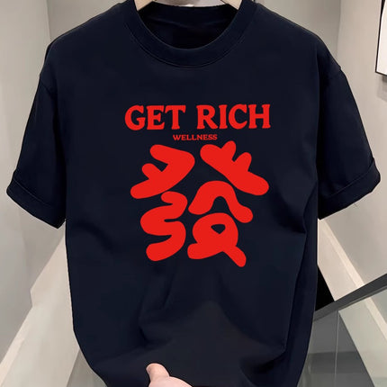 Exclusively for Overseas Wholesale~ Heavyweight Pure Cotton Short-Sleeve T-Shirt for Men, Summer 2026 New Style, Trendy Chinese Style for Men and Women, Couple Style