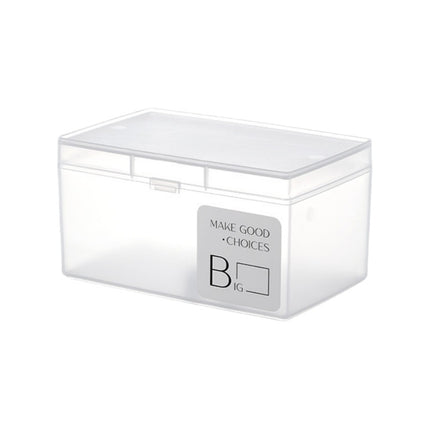 Small Items Frosted Storage Box Transparent Desktop Sundries Storage Box with Lid Household Card Drawer Organizer