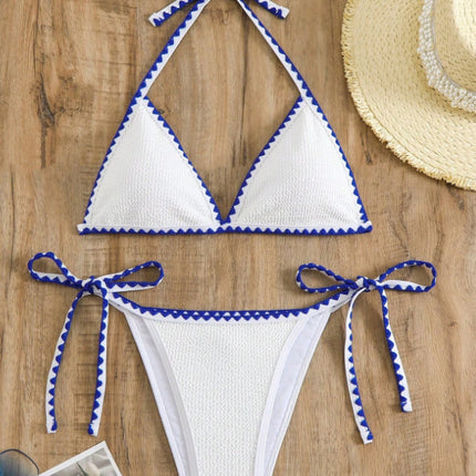 European and American Sexy Spice Three-point Swimsuit Tether Size Chest Bikini Bikini Pure Desire Girl Swimsuit