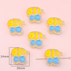 a pack / Bees yellow 24 × 26mm aperture about 3mm 4