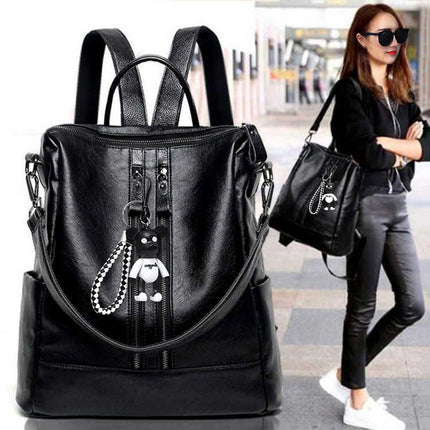 [Soft leather texture] Guangzhou bag backpack women's 2025 new Korean-style large-capacity college-style mummy backpack