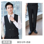 Men-black vest + suit pants 1 / S