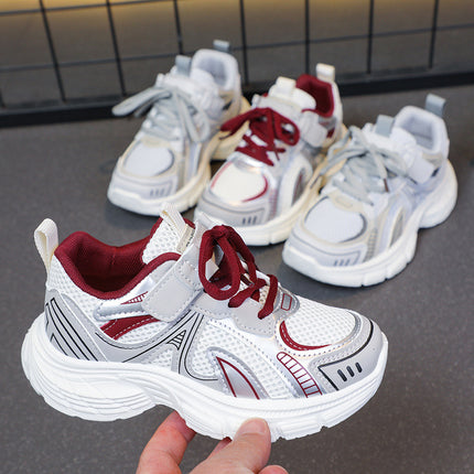 Children's Sports Shoes 2025 Spring & Fall New Popular Fashion Mesh Soft Sole Dad Casual and Comfortable Sports Shoes Trend