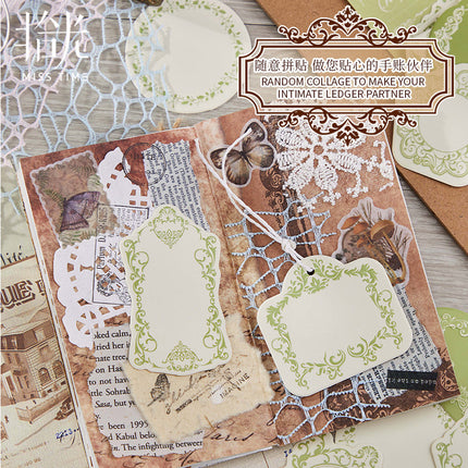 Korean-Style Material Paper, Memories of the Past Series, Embossed Journaling Notes, DIY Decorative Collage Base Material