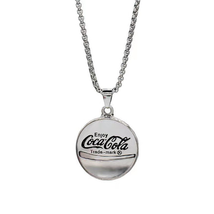 Coke bottle cap sweater chain men's and women's trend personality long high sense pendant European and American hip hop accessories necklace wholesale