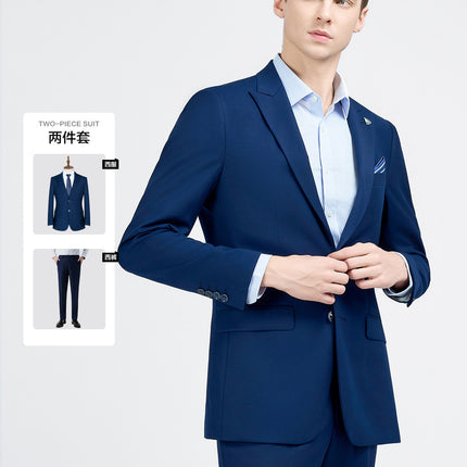 Suit for Men, Groom's Suit, Men's Business Attire, Wedding Attire, Royal Blue Jacket, Unisex Slim Fit