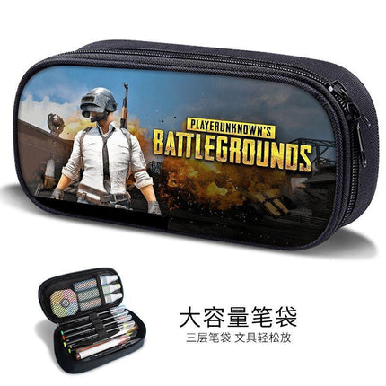 Sand Sculpture Pencil Bag for Boys, Multifunctional Stationery Box for Primary and Secondary School Students, Pubg Game Stationery Bag, Kidsren's Trendyy Pencil Bag