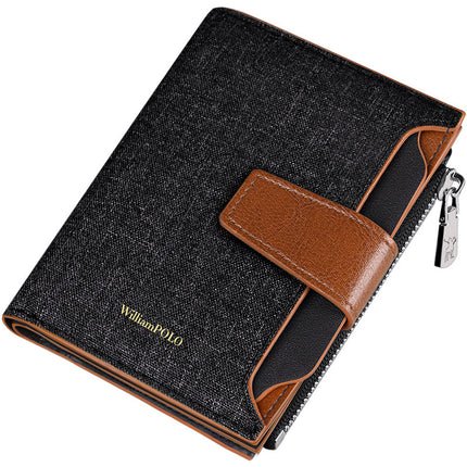 King Paul Wallet Men's Multi-functional Short Wallet Multi-card Coin Purse Men's Fashion Casual Wallet Men
