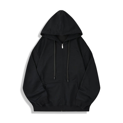 2025 Autumn/Winter 1433 Model 330g Large Version Cvc Terry Simple Solid Color Loose Zipper Hoodie
