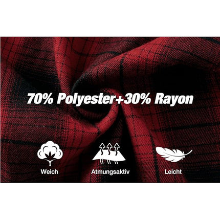 Spring and Summer Slim Amazon Fashion Brushed Plaid High-End Long-Sleeved Double Pocket Flannel Men's Shirt
