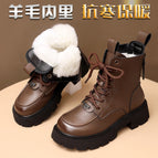 Brown real wool anti-cold / 35