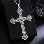 Yj7207 cross pendant + titanium steel chain length 60cm
