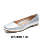 silver 1 Q681 patent leather simple board with 1.5cm high / 38