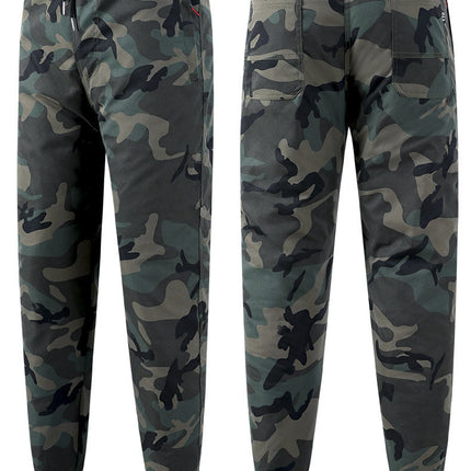 Camouflage Cotton-Padded Jacket for Men in Winter, Thickeneded Cold-Proof Labor Protection Cotton Outwear, Work Clothes, Winter Clothing, Mid-Length Cold Storage Cotton-Padded Jacket and Cotton Pants