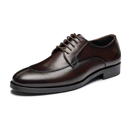 Leather Shoes Men's Formal Business 2025 New Wedding Groom Derby Shoes Genuine Leather Men's Shoes British Style Shoes Men