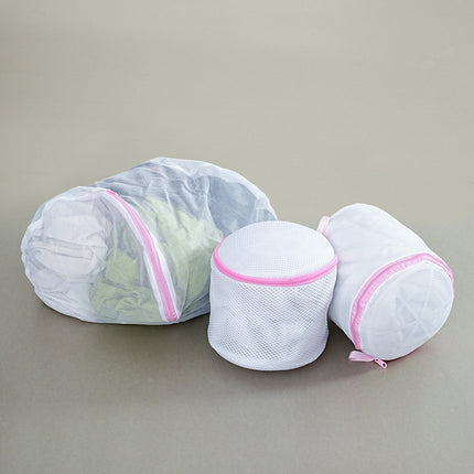 Pink Fine Mesh Sandwich Hemispherical Laundry Bag 9 Sizes Bra Underwear Machine Wash / Sac Linge Rose Filet Fin Sandwich Hémisphère 9 Tailles Soutien-Gorge Machine
